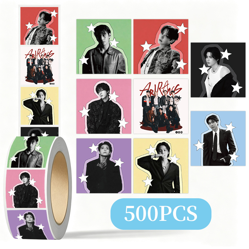 Laptop Accessories Wholesale - Rouleau de 500 autocollants décoratifs K-pop