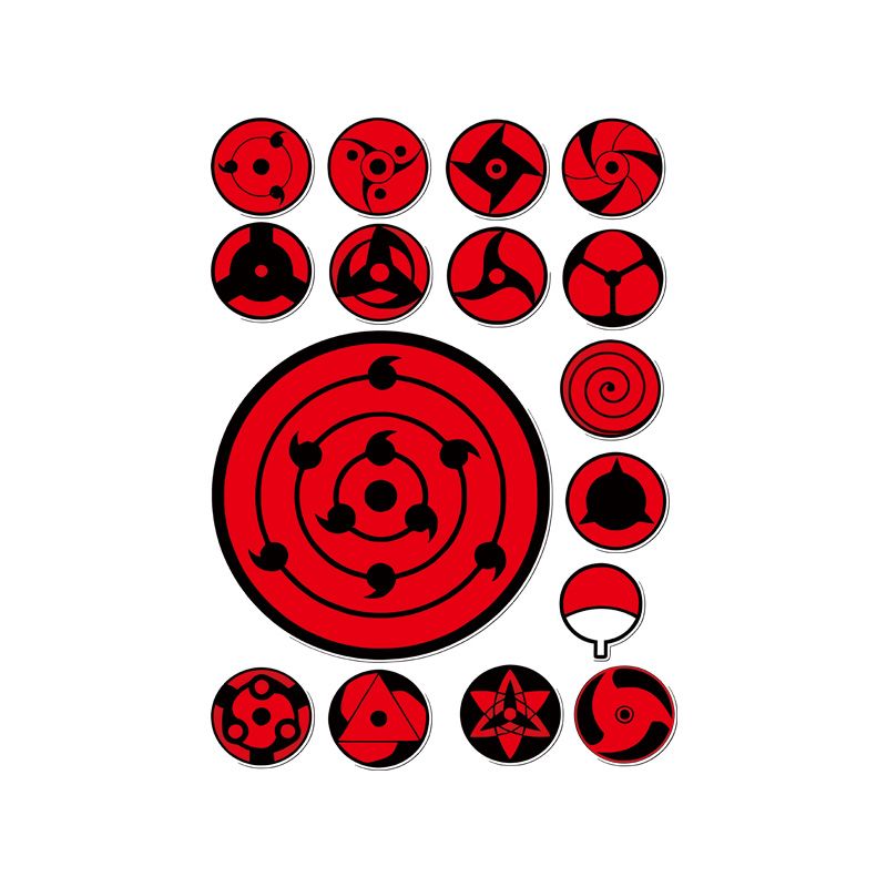Laptop Accessories Wholesale - Ensemble d'autocollants découpés Sharingan Eye, autocollants