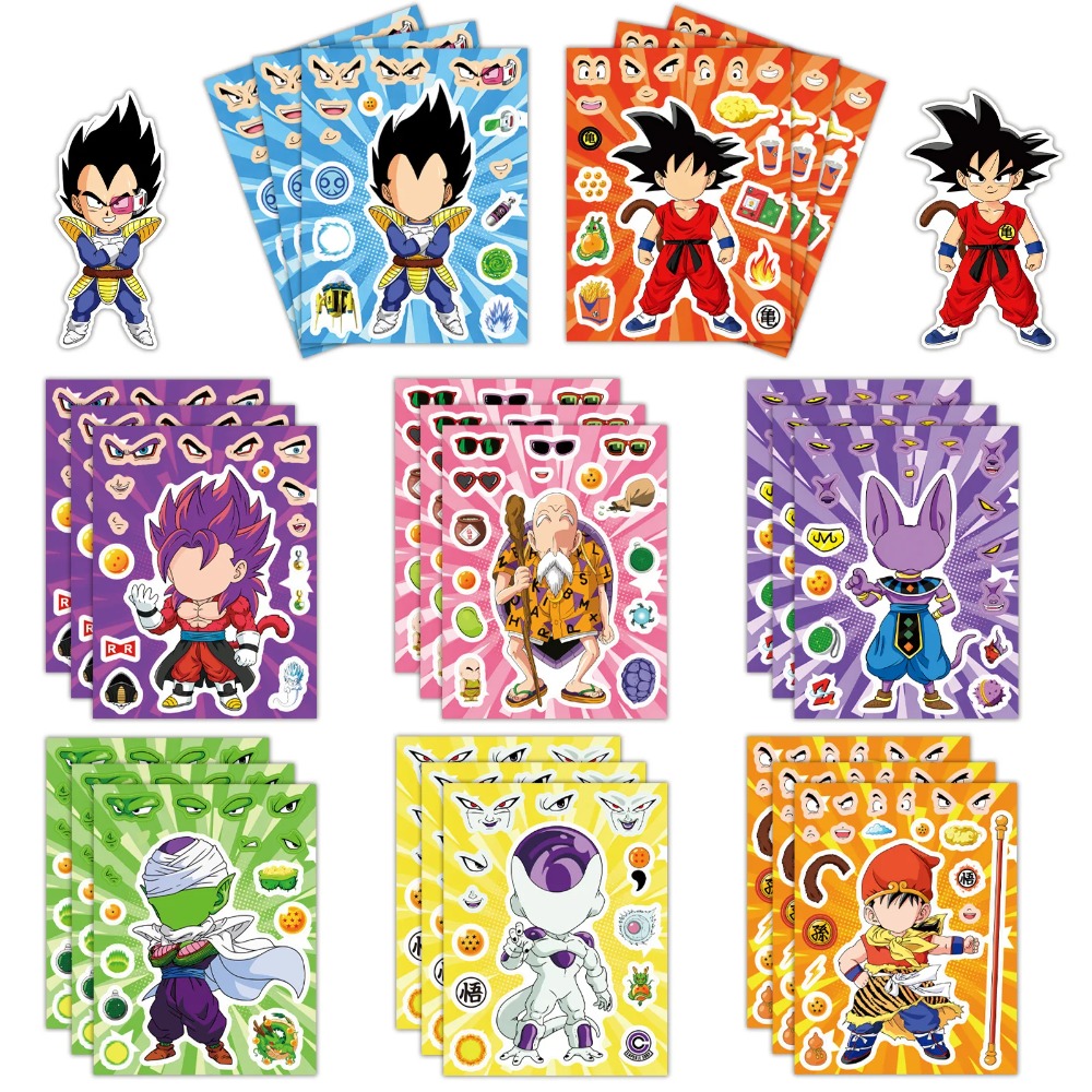 Laptop Accessories Wholesale - 8/32 feuilles d'autocollants Anime Dragon Ball,