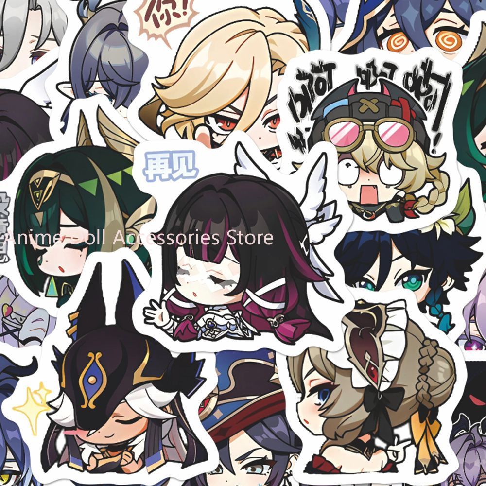 Accessories Laptop - 64 autocollants Genshin Impact Moon Maiden,