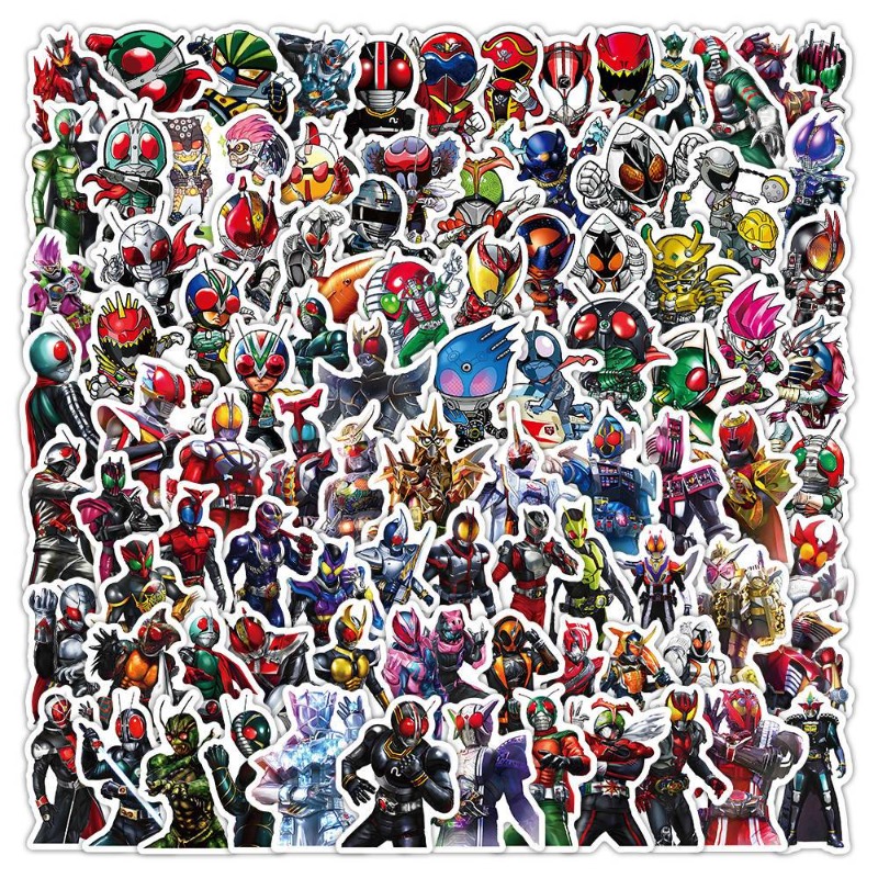 Accessories Laptop - 103 autocollants esthétiques Kamen Rider, mignons,